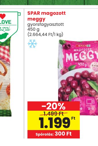 SPAR magozott meggy