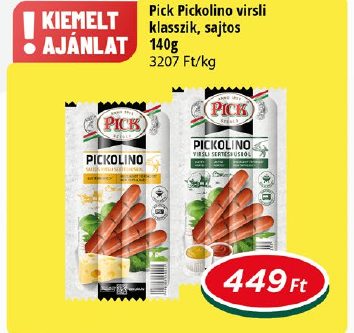 Pick Pickolino virsli klasszik, sajtos