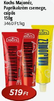 Kochs Majonéz, Paprikakrém csemege, csípős