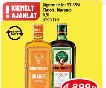 Jägermeister 33-35% Classic, Narancs