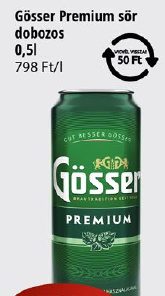Gösser Premium sör dobozos