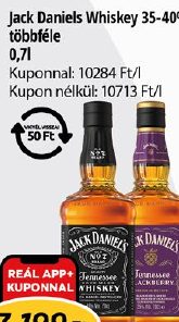 Jack Daniels Whiskey 35-40% többféle
