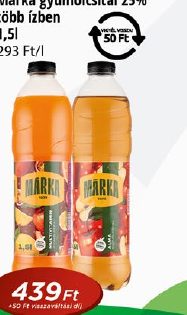 Márka gyümölcsital 25% többféle ízben