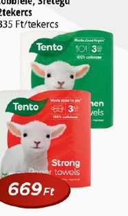 Tento Kéztörlő többféle, 3rétegű 2tekercs