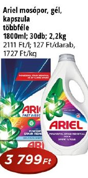 Ariel mosópor, gél, kapszula többféle