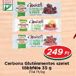 Cerbona Gluténmentes szelet többféle 35 g