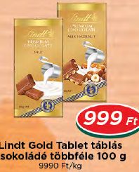 Lindt Gold Tablet táblás csokoládé többféle