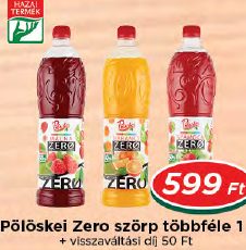Pölöskei Zero szörp többféle