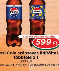 Pepsi Cola szénsavas üdítőital többféle