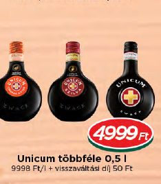 Unicum többféle 0,5 l