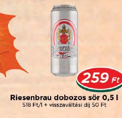 Riesenbrau dobozos sör 0,5 l