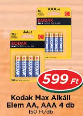 Kodak Max Alkáli Elem