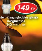 Műanyaggömb méltó szereteteinkre! Fekete műanyagfedeles gömb üvegmécses