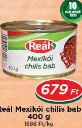 Reál Mexikói chilis bab