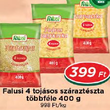 Falusi 4 tojásos száraztészta többféle 400 g