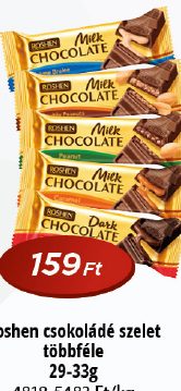 Roshen csokoládé szelet többféle