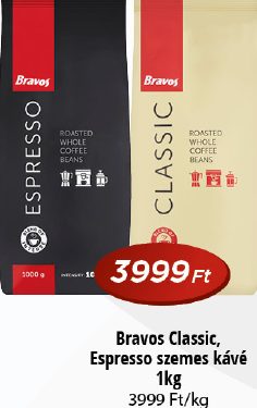 Bravos Classic, Espresso szemes kávé