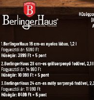 BerlingerHaus 28 cm-es grillserpenyő fedővel