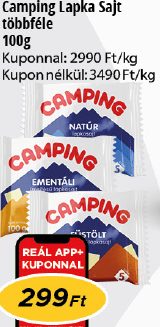 Camping Lapka Sajt
többféle
100g