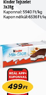 Kinder Tejszelet
3x28g