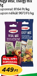 Mogyi Vital, Energy mix