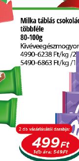 Milka táblás csokoládé többféle