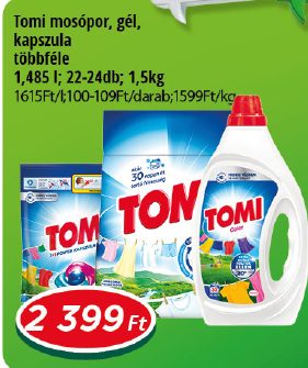 Tomi mosópor, gél, kapszula többféle