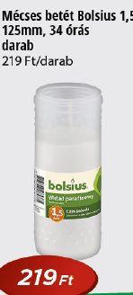Mécses betét Bolsius 1,5 125mm, 34 órás