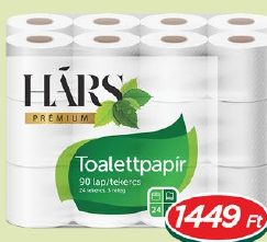 Hárs Prémium Toalettpapír 3 rétegű