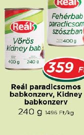 Reál paradicsomos babkonzerv, Kidney babkonzerv