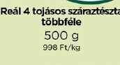 Reál 4 tojásos száraztészta többféle