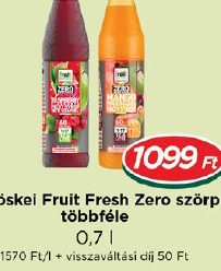 Pölöskei Fruit Fresh Zero szörp többféle