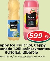 Cappy Ice Fruit 1,5l, Cappy Lemonade 1,25l szénsavmentes üdítőital, többféle