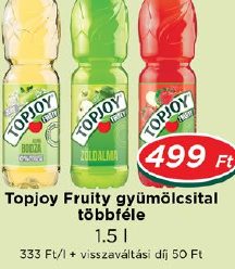 Topjoy Fruity gyümölcsital többféle