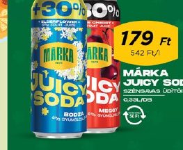 MÁRKA JUICY SODA SZENSAVAS UDITÖITAL