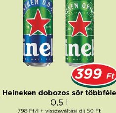 Heineken dobozos sör többféle