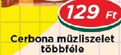 Cerbona müzliszelet többféle