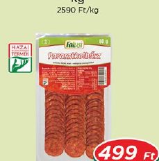Falusi parasztkolbász szeletelt