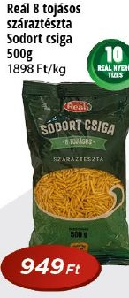 Reál 8 tojásos száraztészta Sodort csiga