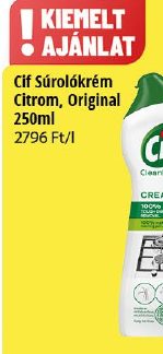 Cif Szúrolókrém Citrom, Original