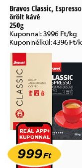 Bravos Classic, Espresso őrölt kávé