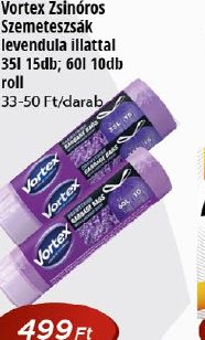 Vortex Zsinóros Szemeteszsák levendula illattal