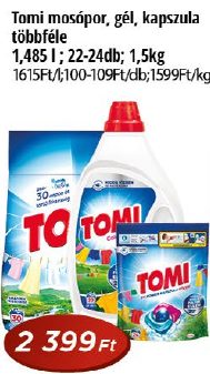 Tomi mosópor, gél, kapszula többféle