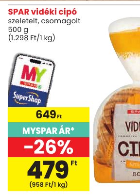 SPAR vidéki cipó
