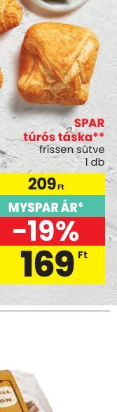 SPAR túrós táska**