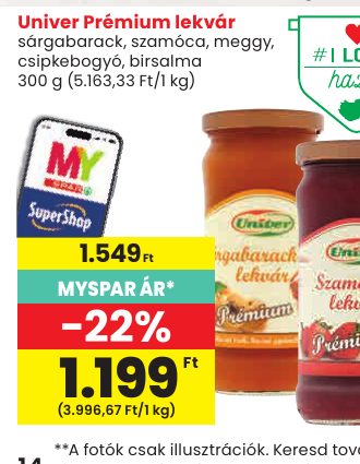 Univer Prémium lekvár