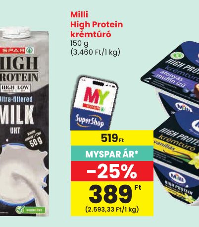 Milli High Protein krémtúró