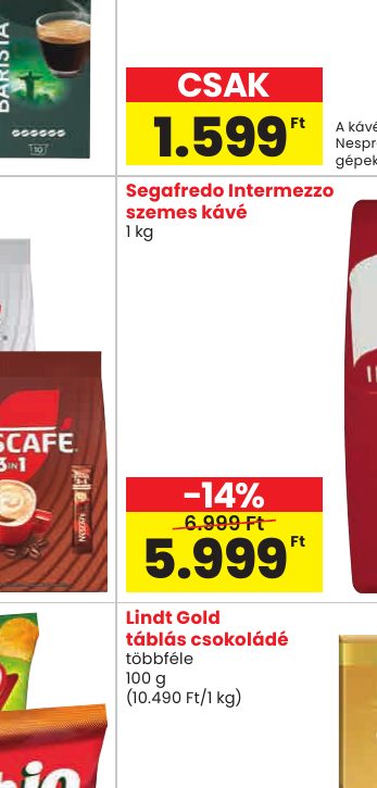 Segafredo Intermezzo szemes kávé