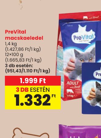 PreVital macskaeledel