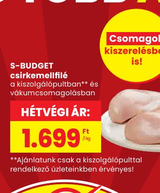 S-BUDGET csirkemellfilé